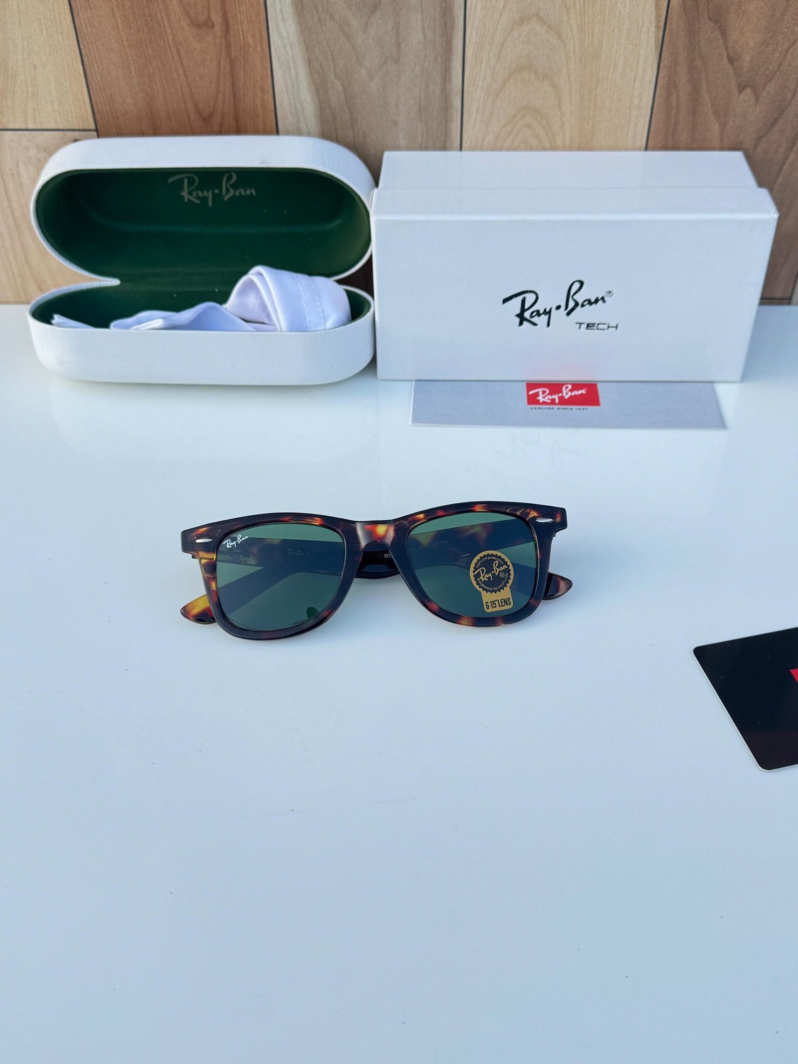 Ray-Ban RB2410 Tiger Green Sunglasses – Bold Designer Eyewear