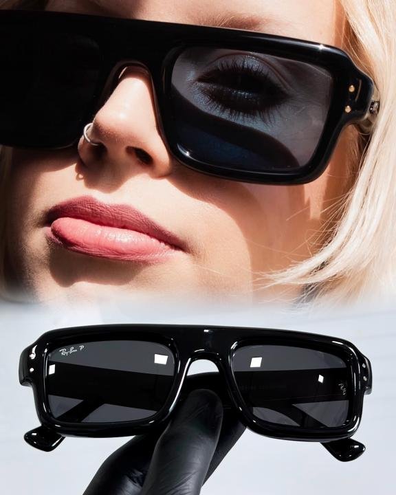 RAYBA 4954 GLOSSY BLACK STYLISH FASHION LATEST SHOWROOM SUPER SELLING UNISEX MODEL